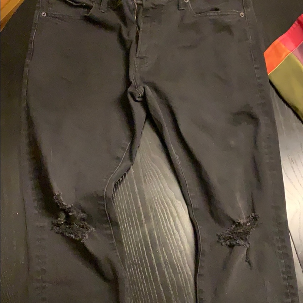 Men’s 34/30 Black Distressed American Eagle Jeans